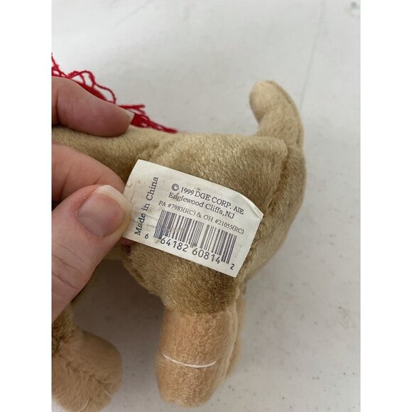 Vintage 1990s Chihuahua Mexican Plush Sombrero Poncho Snuggle Toy DGE Corp - Picture 8 of 9